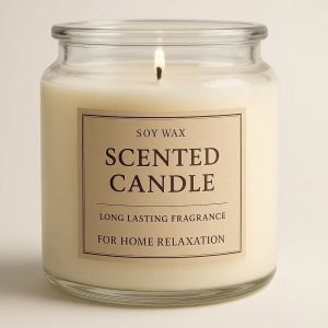 Luxury Soy Wax Scented Candle Large Jar Long Lasting Fragrance for Home Relaxation Spa and Stress Relief Bath Scented