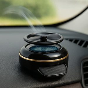 12 Solar Powered Rotating Car Aromatherapy Diffuser Essential Oil Car Scent for Dashboard Decoration and Air Purifying Scent Device