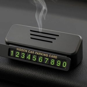 Hidden Car Parking Card with Aromatherapy Function Temporary Parking Phone Number Plate and Vehicle Scent Diffuser Dual Purpose