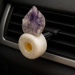 19 Natural Stone Car Aromatherapy Diffuser Crystal Rock Essential Oil Scent for Vehicle Vent Clip and Interior Aesthetic Decor
