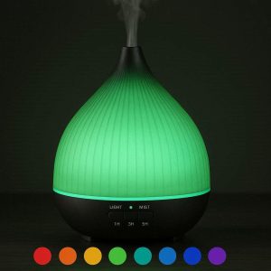 Electric Essential Oil Diffuser Ultrasonic Cool Mist Humidifier with Waterless Auto Shut Off and Seven Color LED Light
