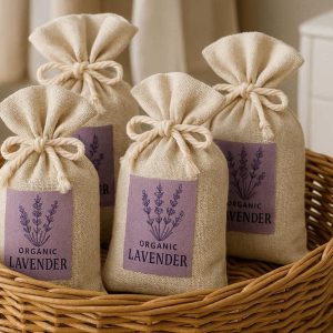 5 Organic Lavender Sachet Bags for Closet and Drawers Long Lasting Natural Scent for Clothing Storage and Laundry Freshness